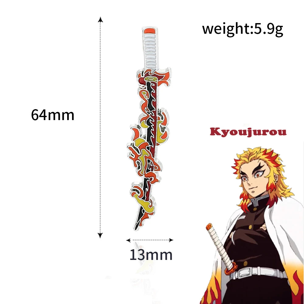 Demon Slayer Brooch – Kimetsu no Yaiba Sword Pin (Enamel)
