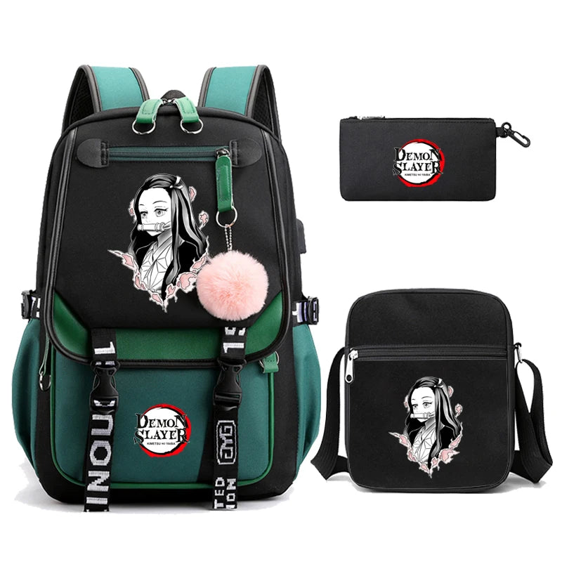 Demon Slayer – Nezuko Backpack Set (3 PCS)