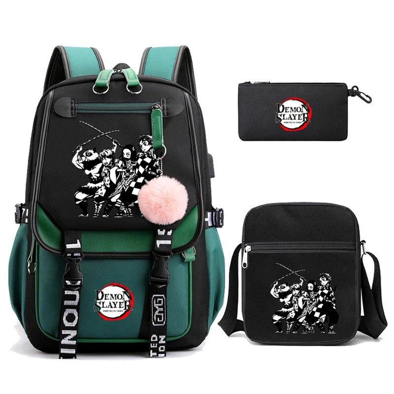 Demon Slayer – Nezuko Backpack Set (3 PCS)