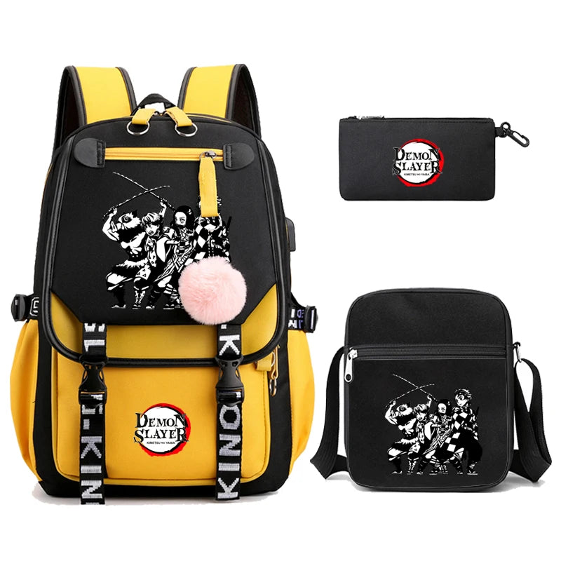 Demon Slayer – Nezuko Backpack Set (3 PCS)