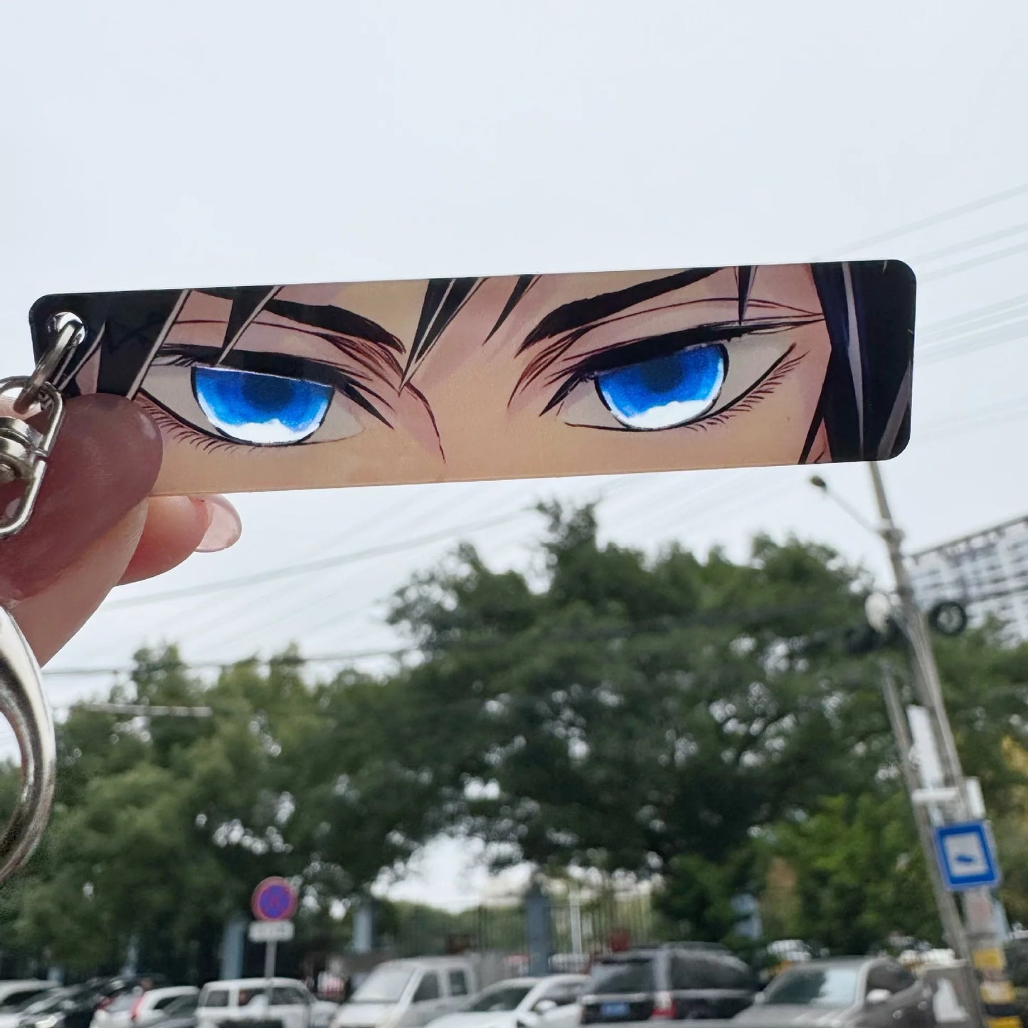 Demon Slayer Keychain – Rengoku Kyojuro Light-Effect Pendant