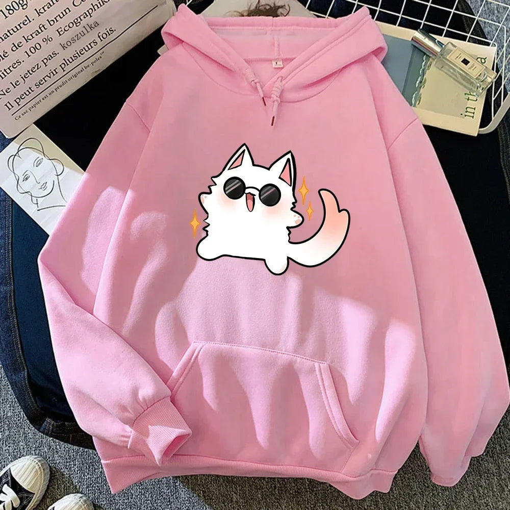 Gojo Cat Anime Hoodie – Unisex Fleece Pullover