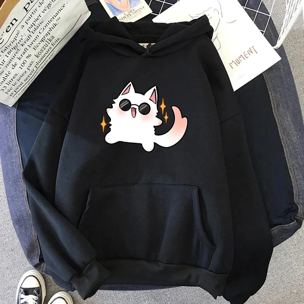 Gojo Cat Anime Hoodie – Unisex Fleece Pullover