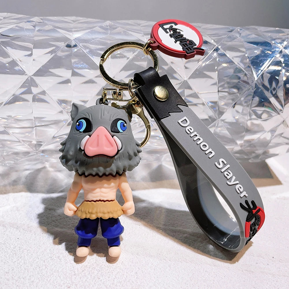 Demon Slayer Keychain – Cute Character Silicone Pendant