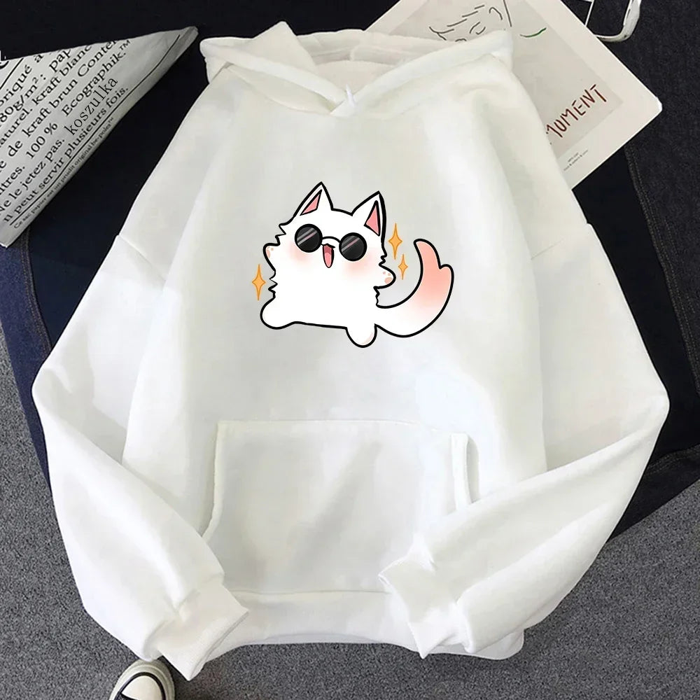Gojo Cat Anime Hoodie – Unisex Fleece Pullover
