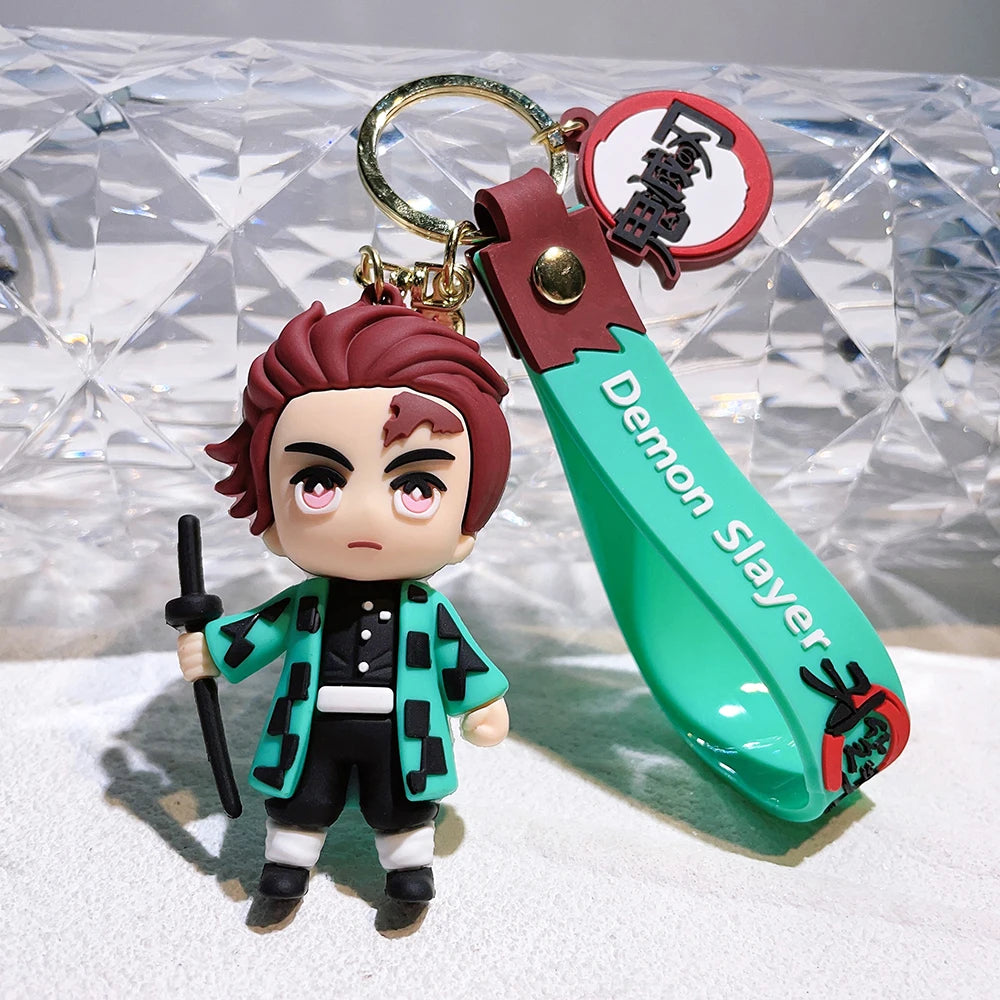 Demon Slayer Keychain – Cute Character Silicone Pendant
