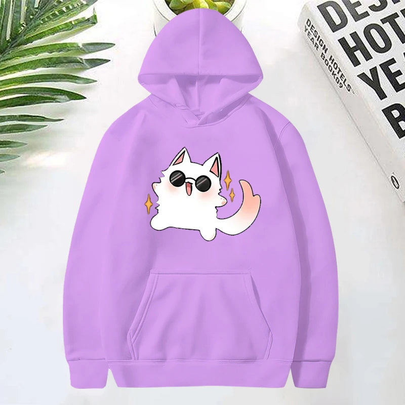 Gojo Cat Anime Hoodie – Unisex Fleece Pullover