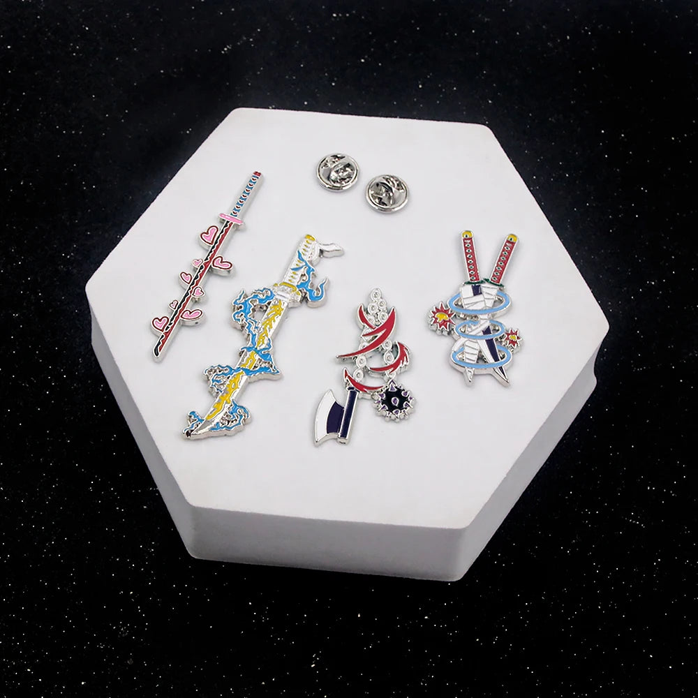 Demon Slayer Brooch – Kimetsu no Yaiba Sword Pin (Enamel)