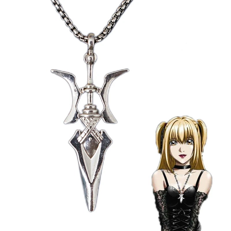 Anime Misa Amane Cosplay Necklace Halberd Pendant Necklaces Halloween Cosplay Jewelry Gifts