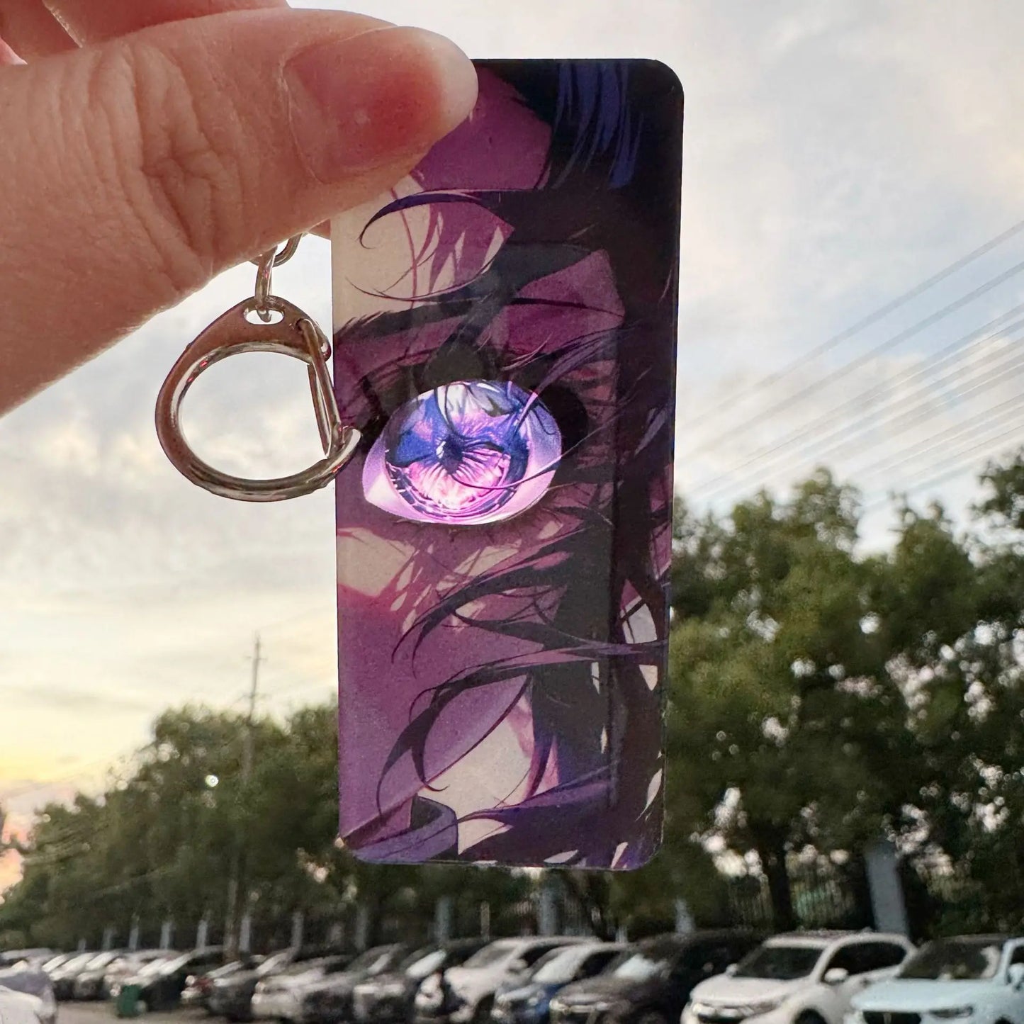 Demon Slayer Keychain – Rengoku Kyojuro Light-Effect Pendant