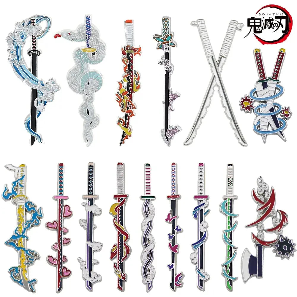 Demon Slayer Brooch – Kimetsu no Yaiba Sword Pin (Enamel)