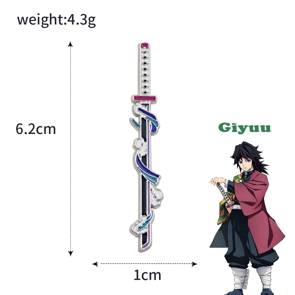 Demon Slayer Brooch – Kimetsu no Yaiba Sword Pin (Enamel)