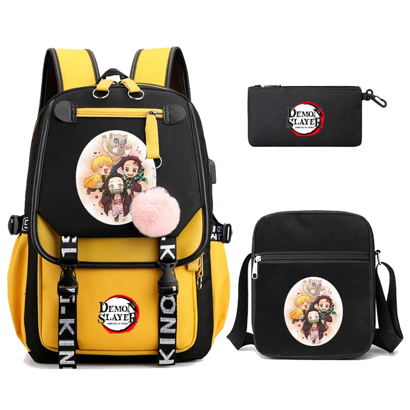Demon Slayer – Nezuko Backpack Set (3 PCS)