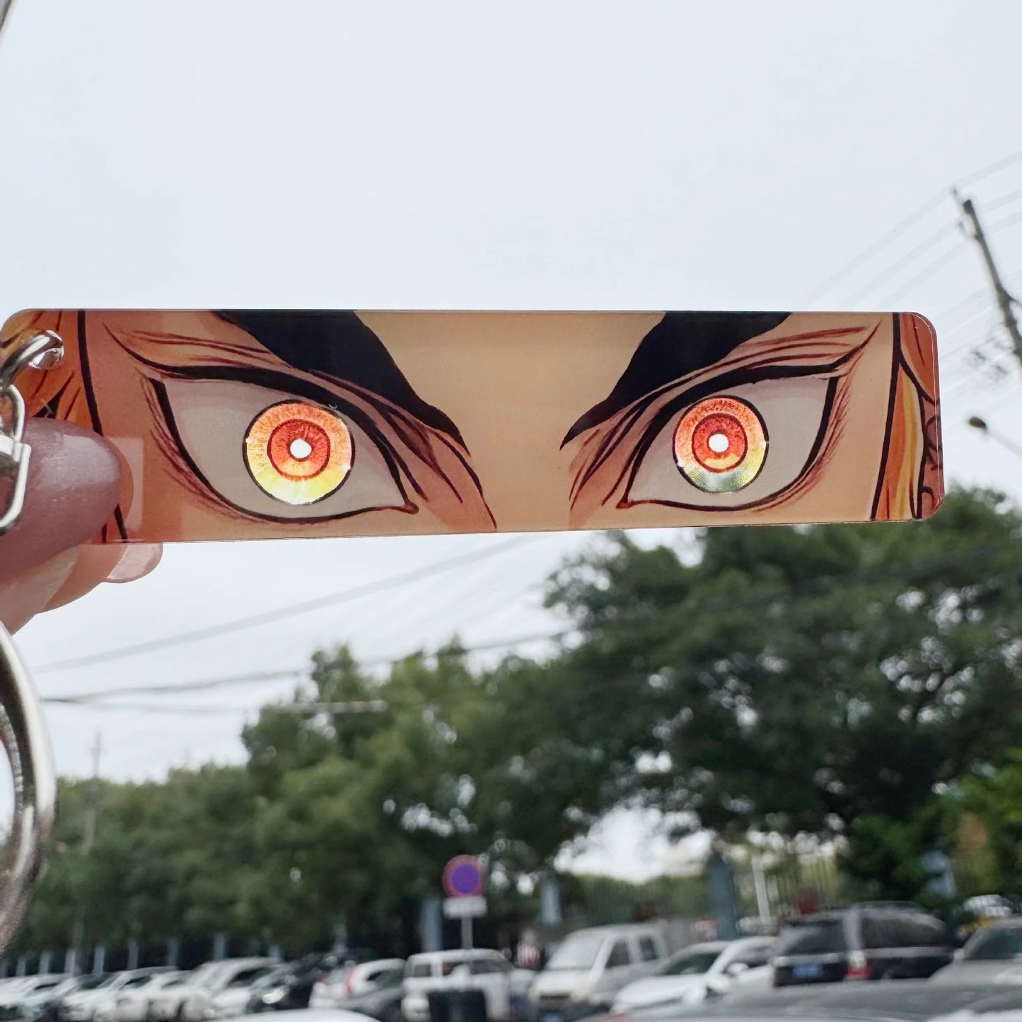 Demon Slayer Keychain – Rengoku Kyojuro Light-Effect Pendant