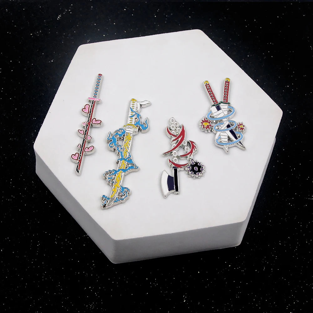 Demon Slayer Brooch – Kimetsu no Yaiba Sword Pin (Enamel)