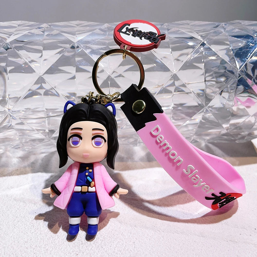 Demon Slayer Keychain – Cute Character Silicone Pendant