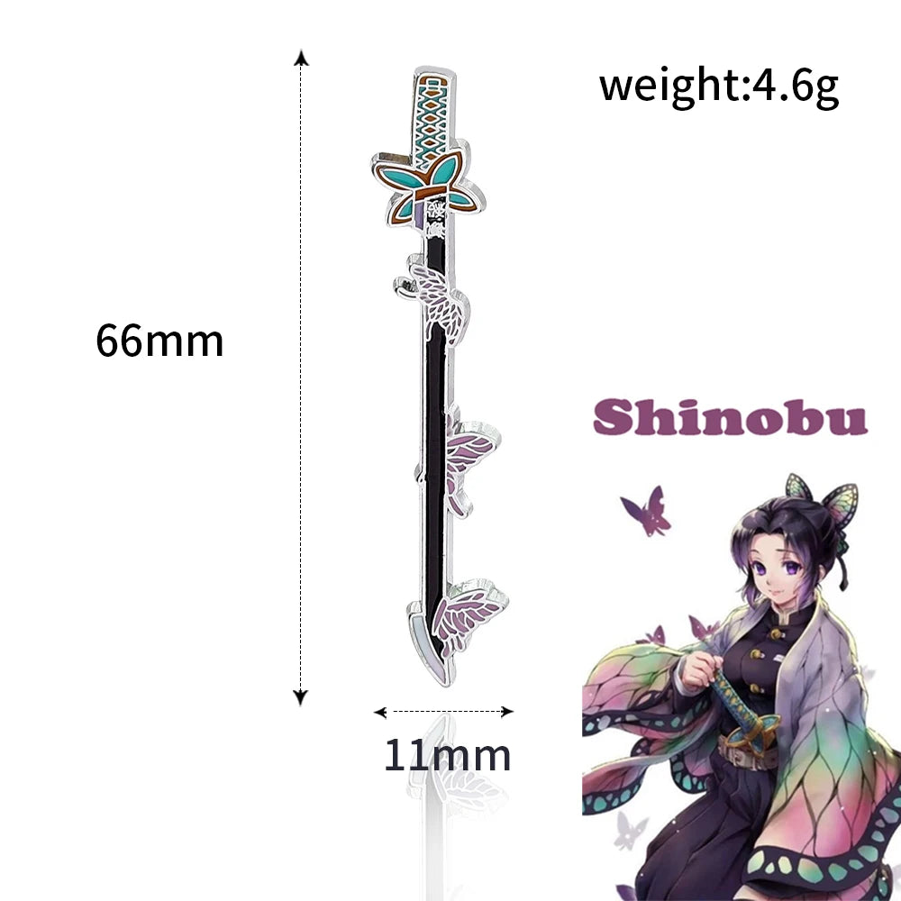 Demon Slayer Brooch – Kimetsu no Yaiba Sword Pin (Enamel)