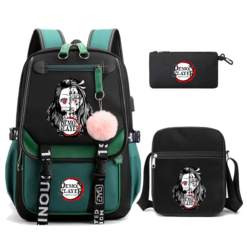 Demon Slayer – Nezuko Backpack Set (3 PCS)