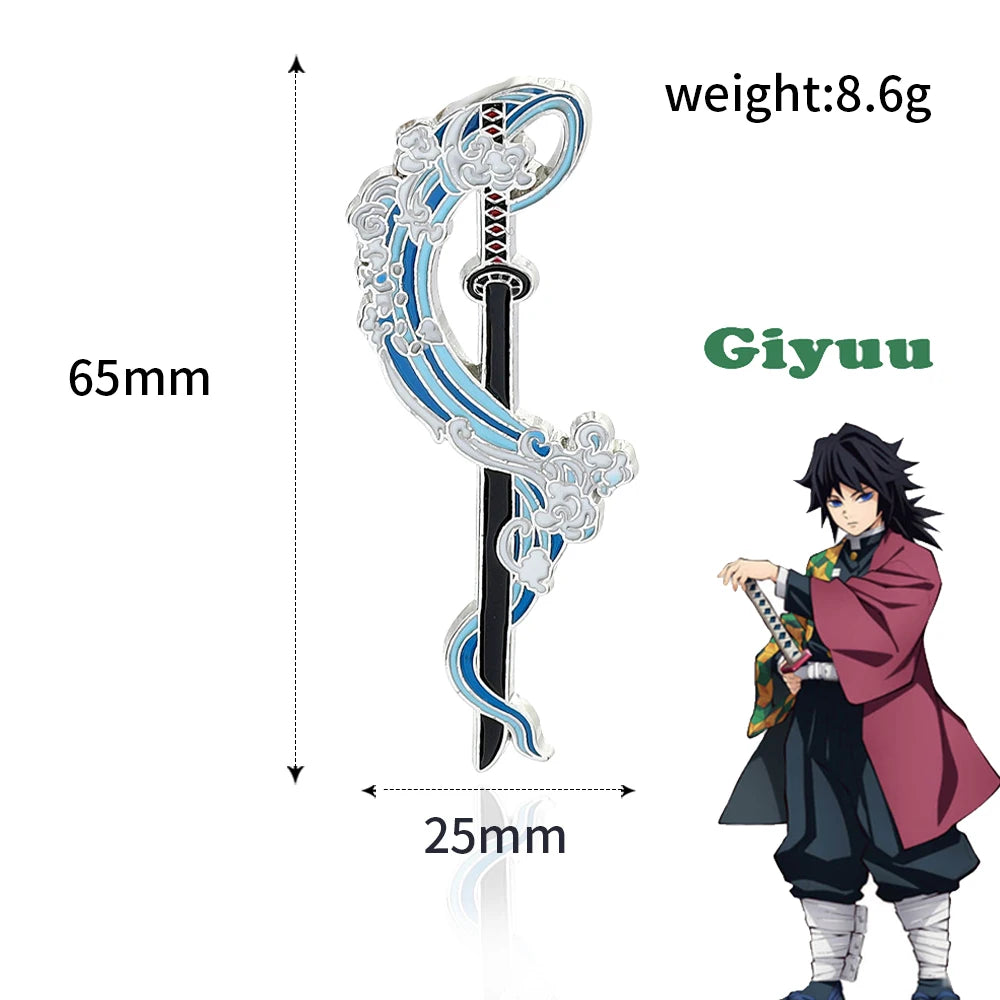 Demon Slayer Brooch – Kimetsu no Yaiba Sword Pin (Enamel)