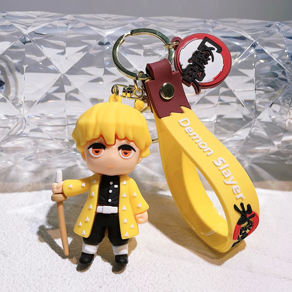 Demon Slayer Keychain – Cute Character Silicone Pendant