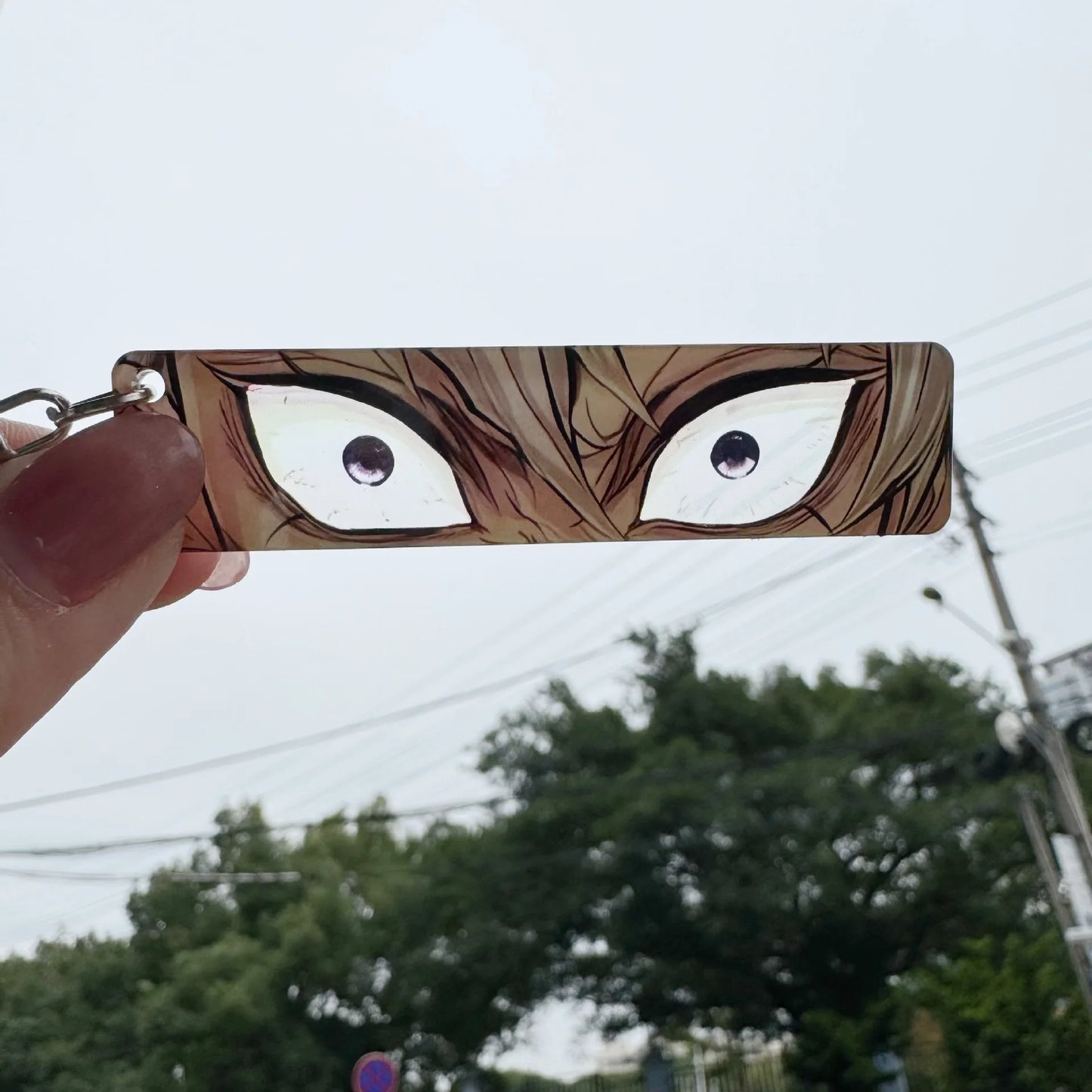 Demon Slayer Keychain – Rengoku Kyojuro Light-Effect Pendant