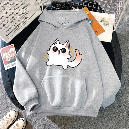 Gojo Cat Anime Hoodie – Unisex Fleece Pullover