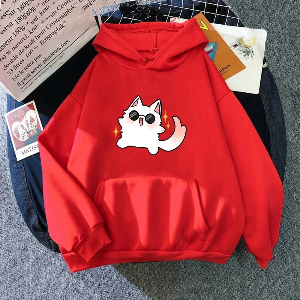 Gojo Cat Anime Hoodie – Unisex Fleece Pullover