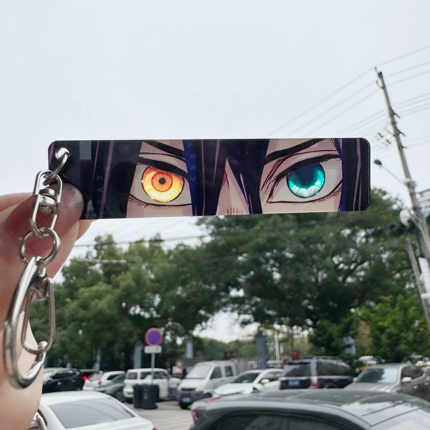 Demon Slayer Keychain – Rengoku Kyojuro Light-Effect Pendant