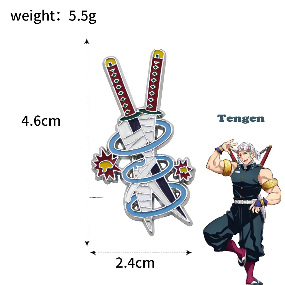 Demon Slayer Brooch – Kimetsu no Yaiba Sword Pin (Enamel)