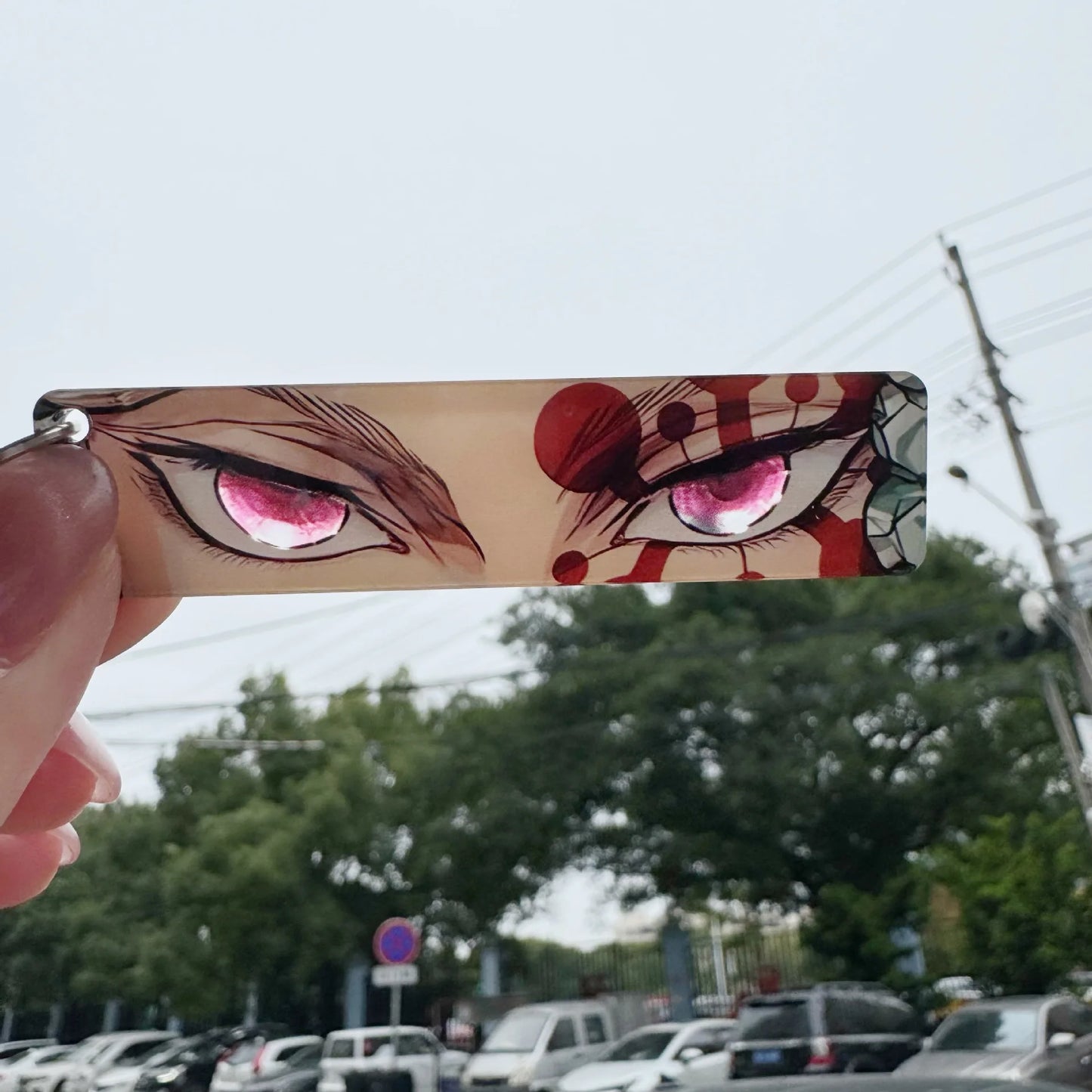 Demon Slayer Keychain – Rengoku Kyojuro Light-Effect Pendant