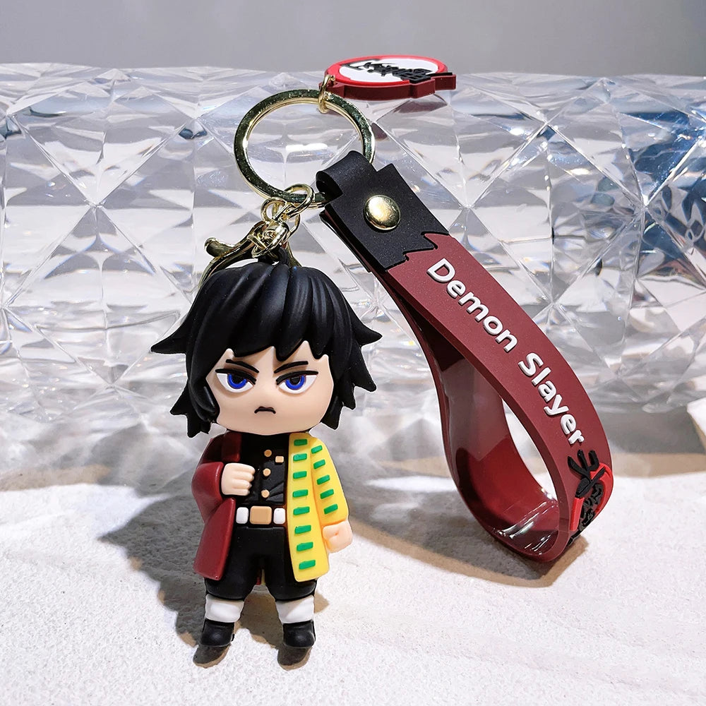 Demon Slayer Keychain – Cute Character Silicone Pendant