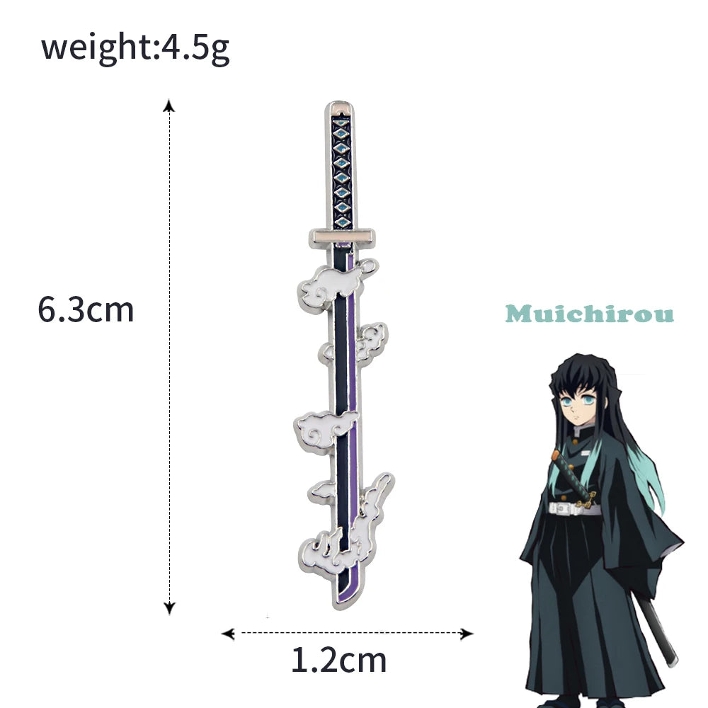Demon Slayer Brooch – Kimetsu no Yaiba Sword Pin (Enamel)