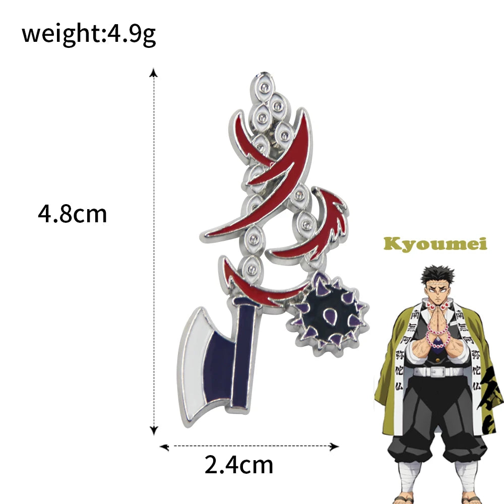 Demon Slayer Brooch – Kimetsu no Yaiba Sword Pin (Enamel)
