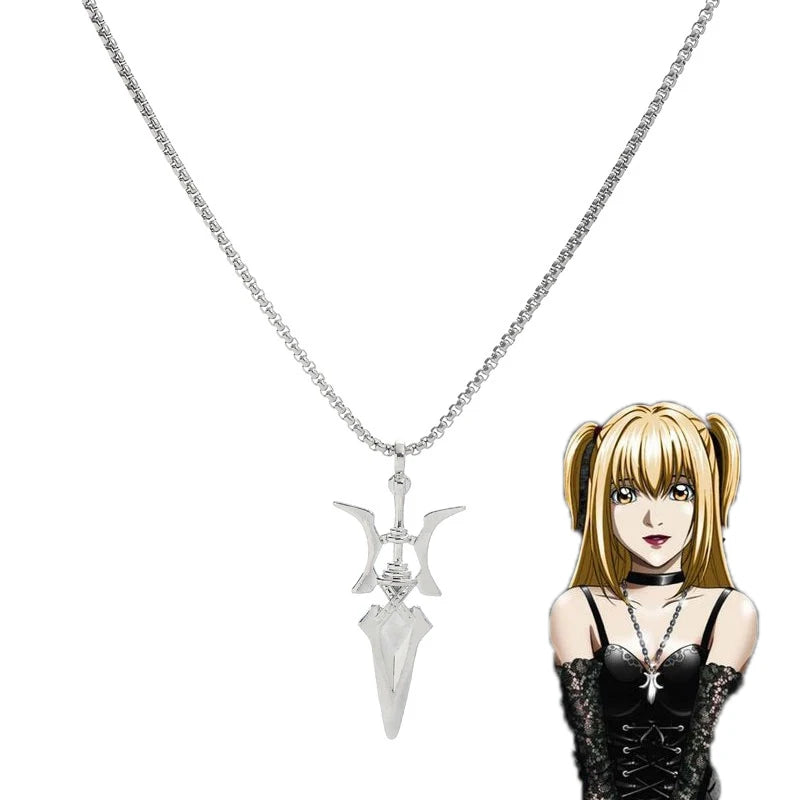 Anime Misa Amane Cosplay Necklace Halberd Pendant Necklaces Halloween Cosplay Jewelry Gifts