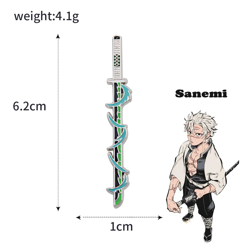 Demon Slayer Brooch – Kimetsu no Yaiba Sword Pin (Enamel)