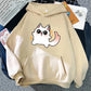 Gojo Cat Anime Hoodie – Unisex Fleece Pullover