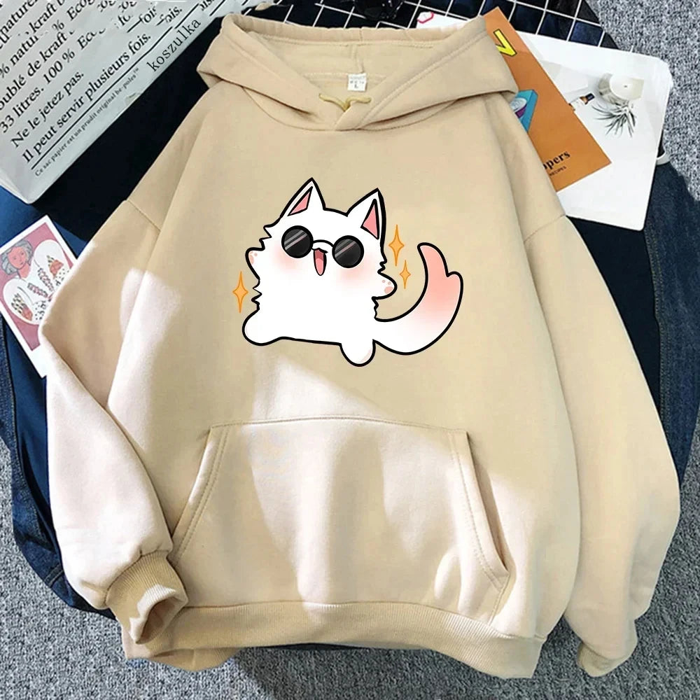 Gojo Cat Anime Hoodie – Unisex Fleece Pullover