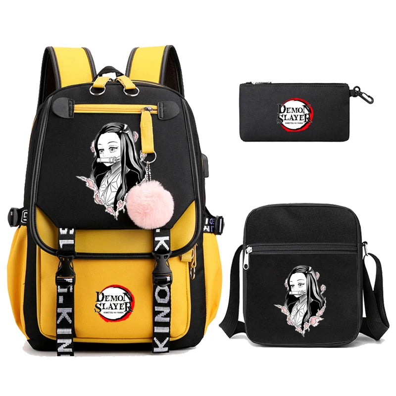 Demon Slayer – Nezuko Backpack Set (3 PCS)