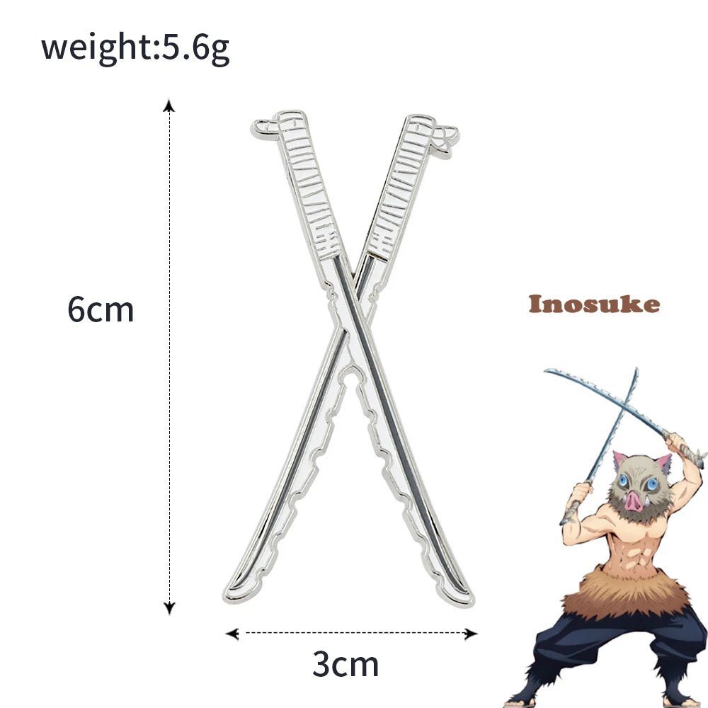 Demon Slayer Brooch – Kimetsu no Yaiba Sword Pin (Enamel)