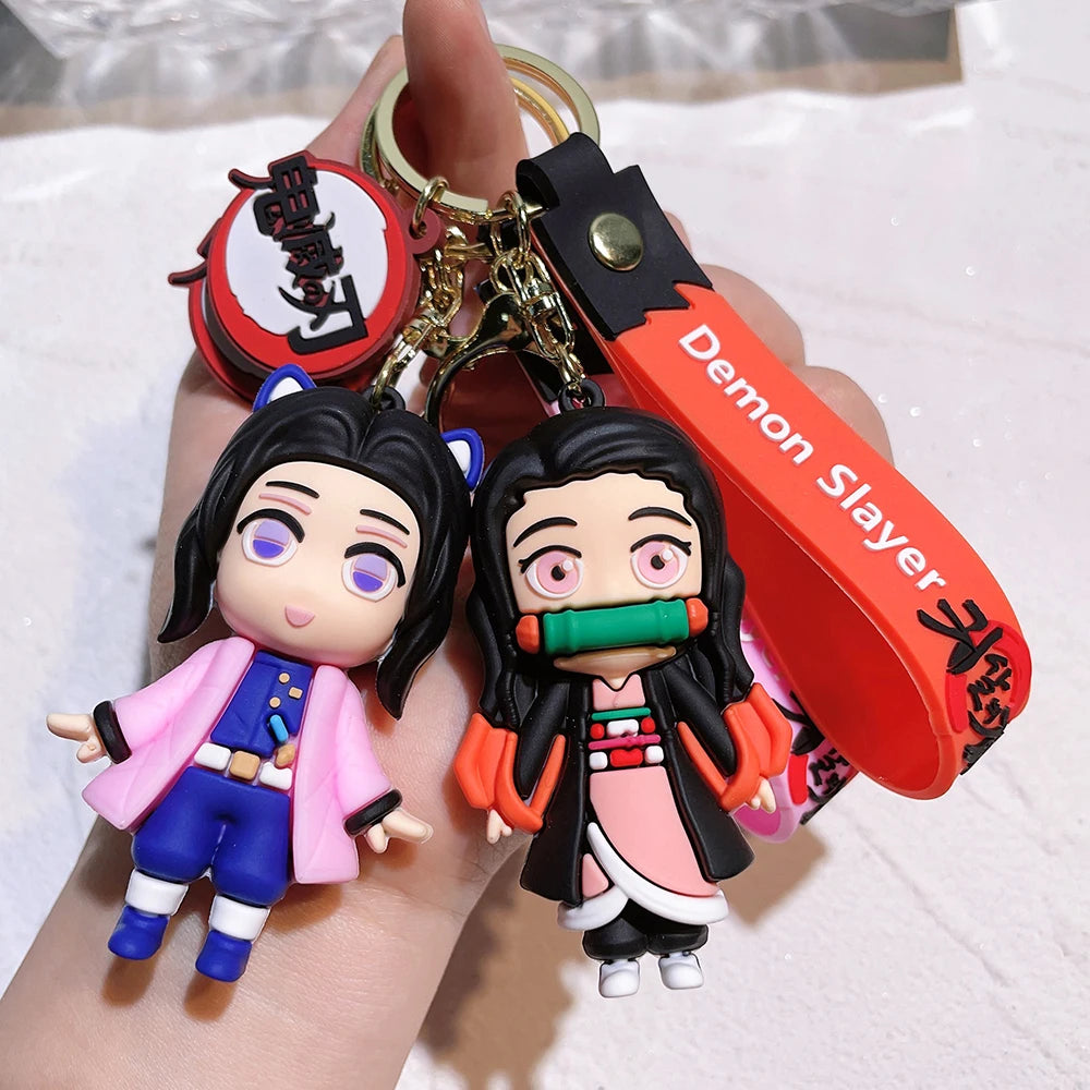 Demon Slayer Keychain – Cute Character Silicone Pendant