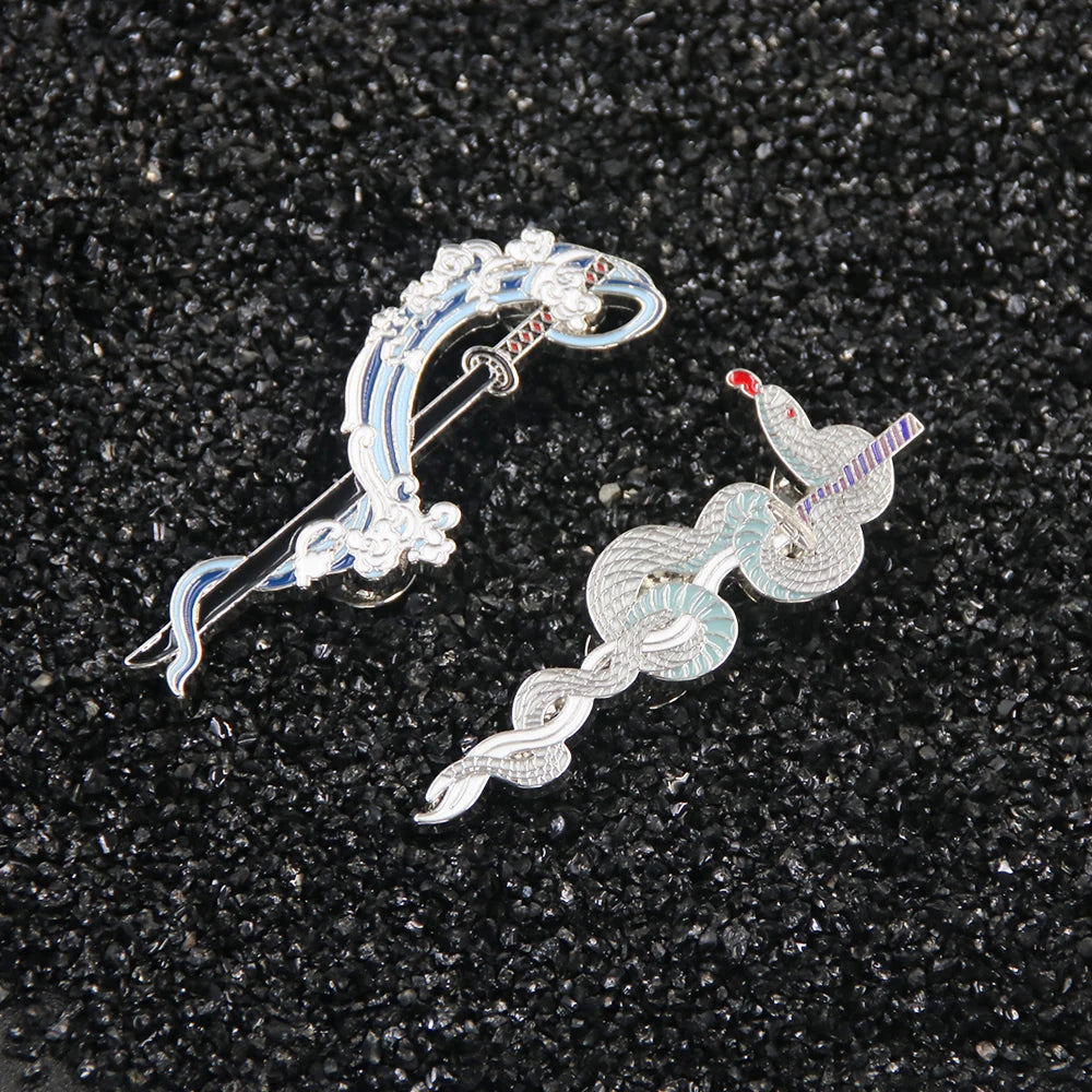 Demon Slayer Brooch – Kimetsu no Yaiba Sword Pin (Enamel)