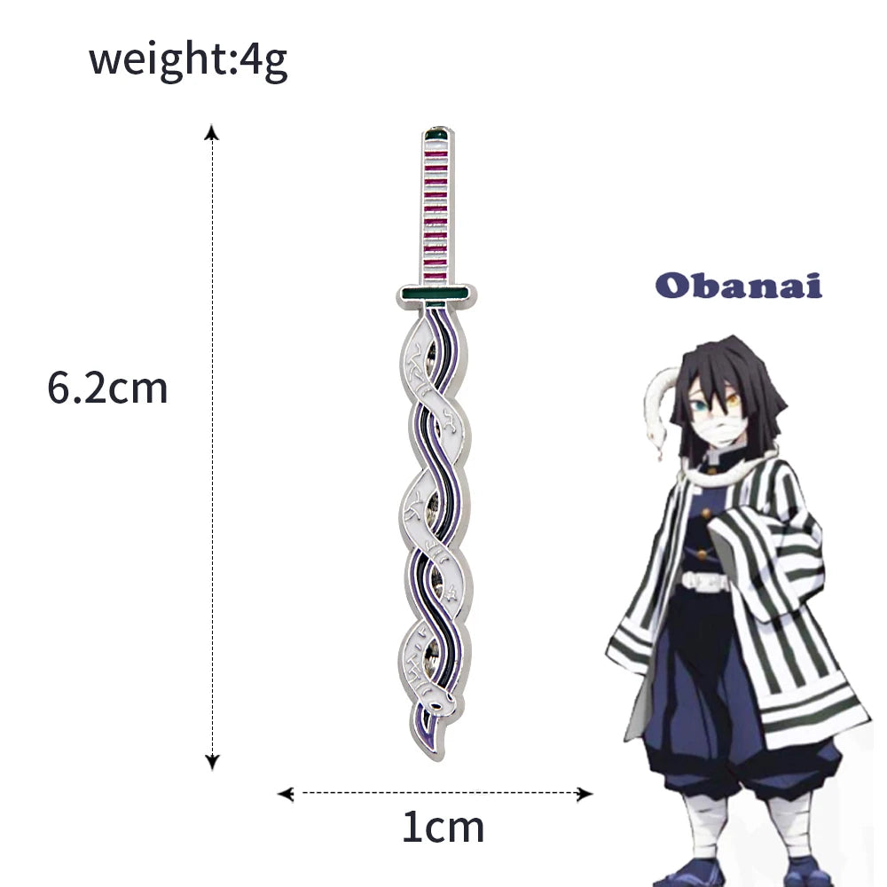 Demon Slayer Brooch – Kimetsu no Yaiba Sword Pin (Enamel)