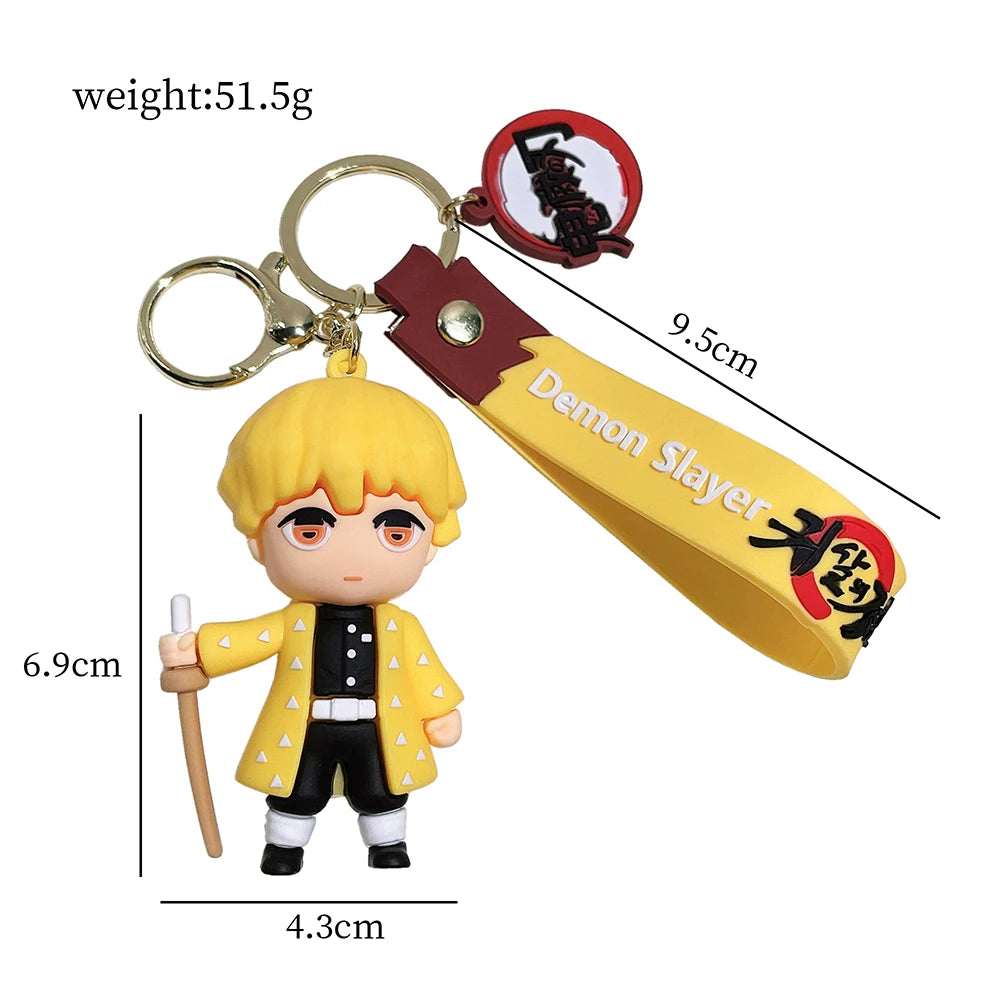 Demon Slayer Keychain – Cute Character Silicone Pendant