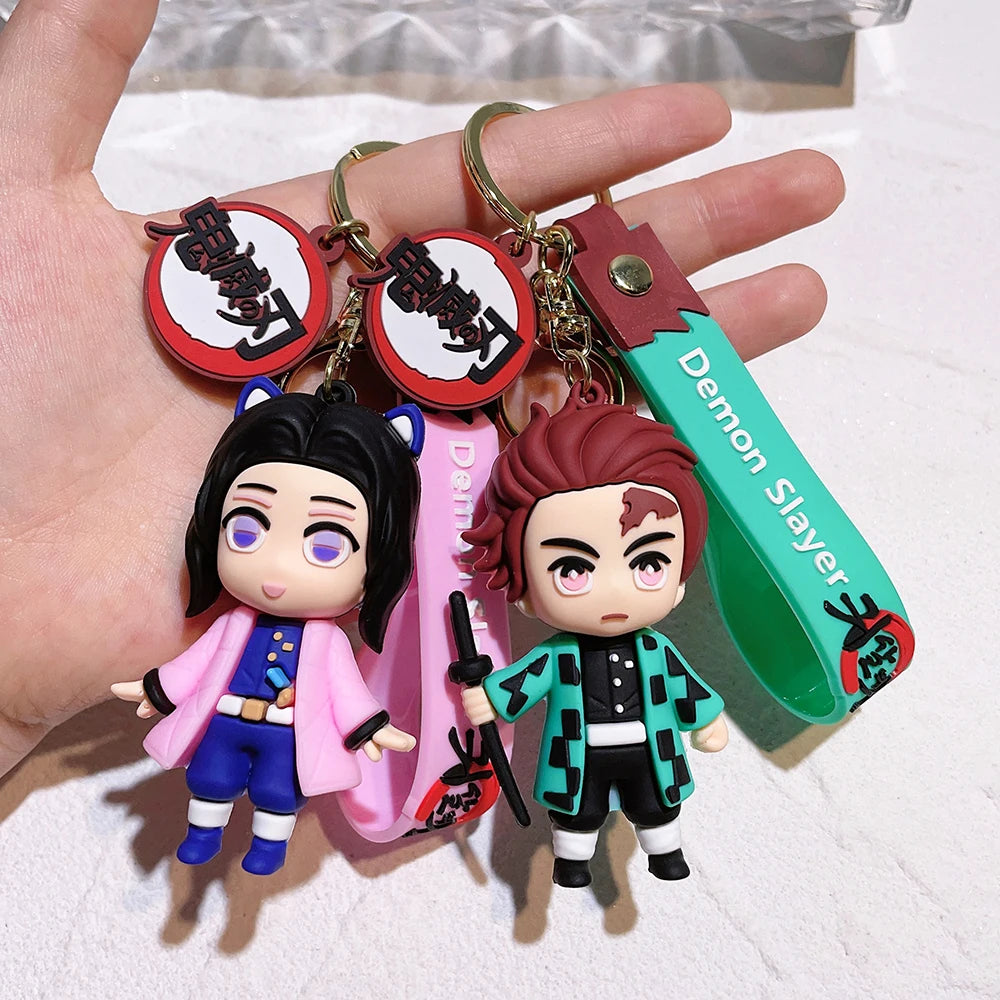 Demon Slayer Keychain – Cute Character Silicone Pendant