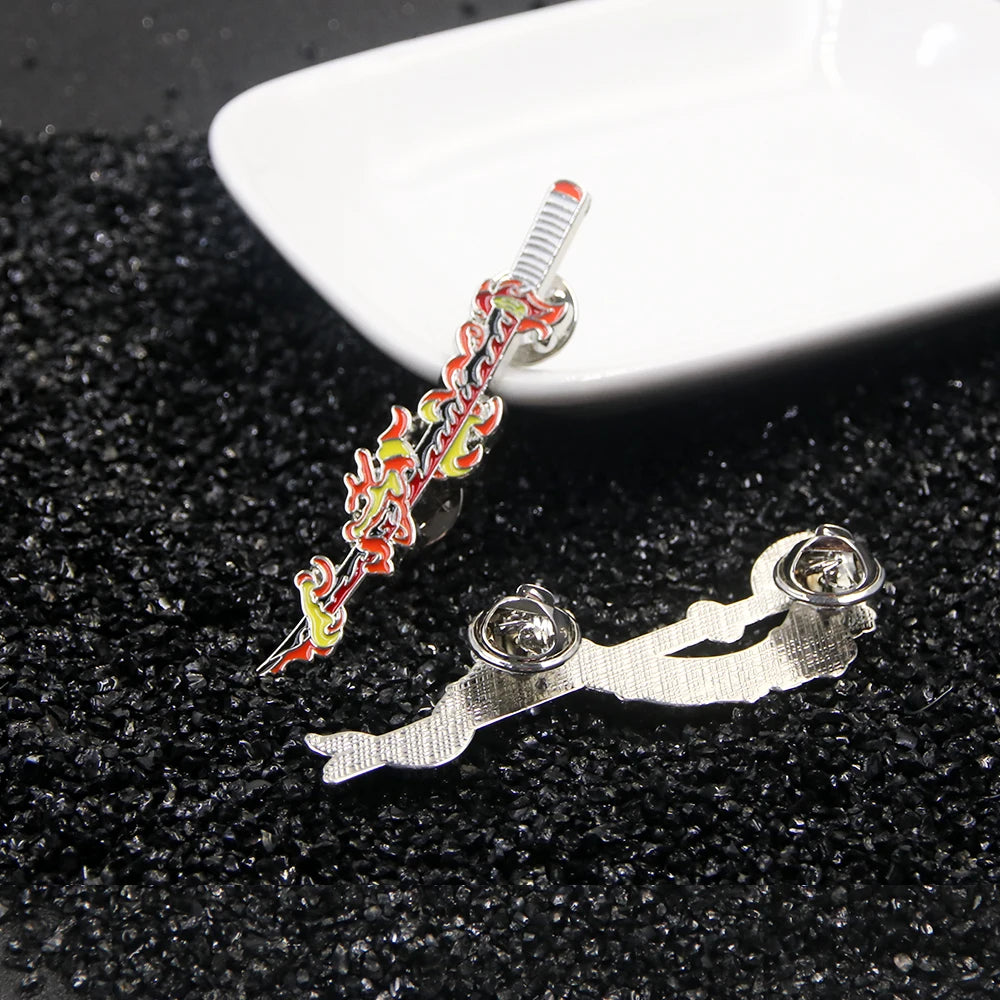 Demon Slayer Brooch – Kimetsu no Yaiba Sword Pin (Enamel)