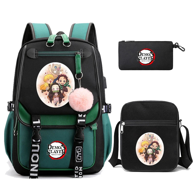 Demon Slayer – Nezuko Backpack Set (3 PCS)