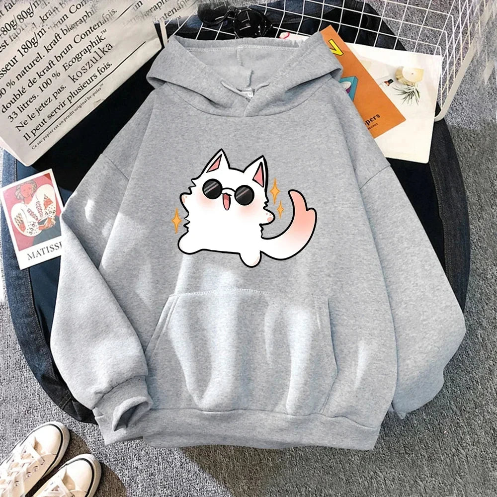 Gojo Cat Anime Hoodie – Unisex Fleece Pullover